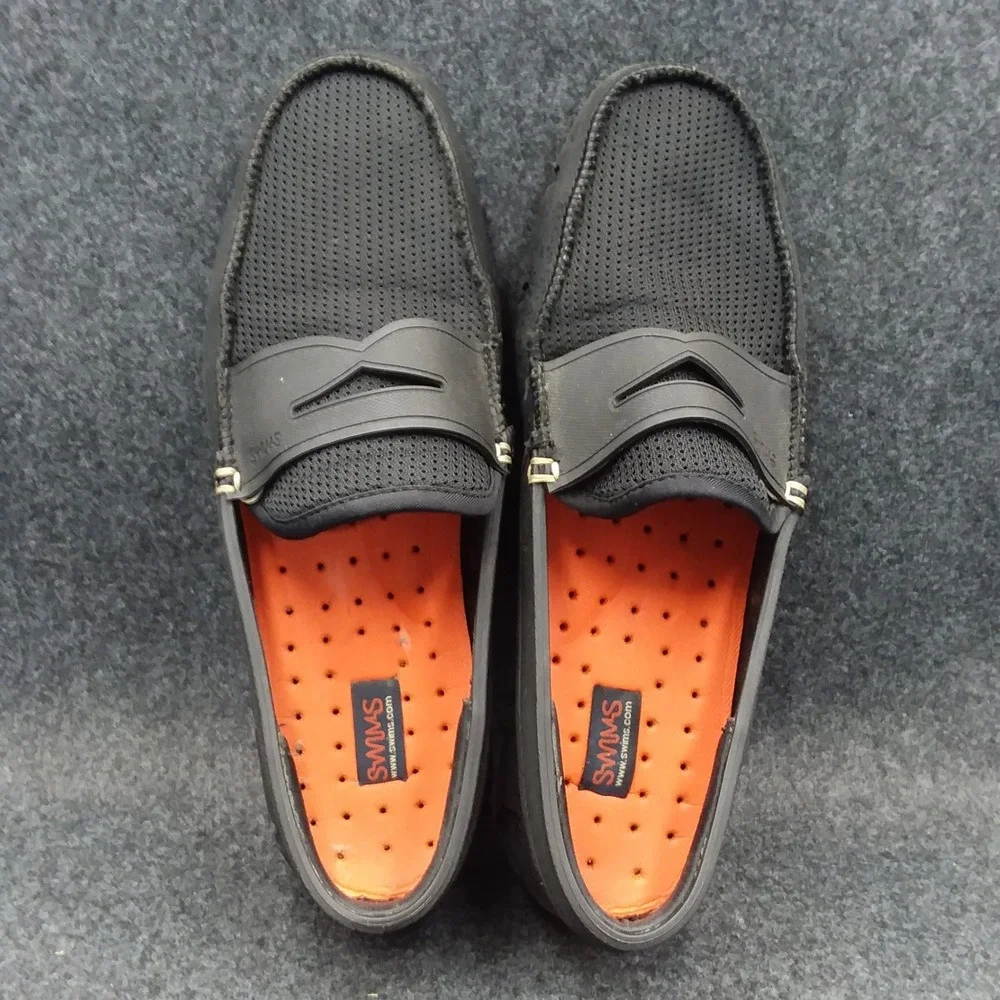 SWIMS Penny Loafers Slip-On Mesh Moccasins Classic Boat/Deck Shoes Men's Size 7‎